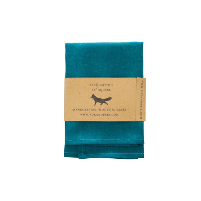 Teal Linen Pocket Square