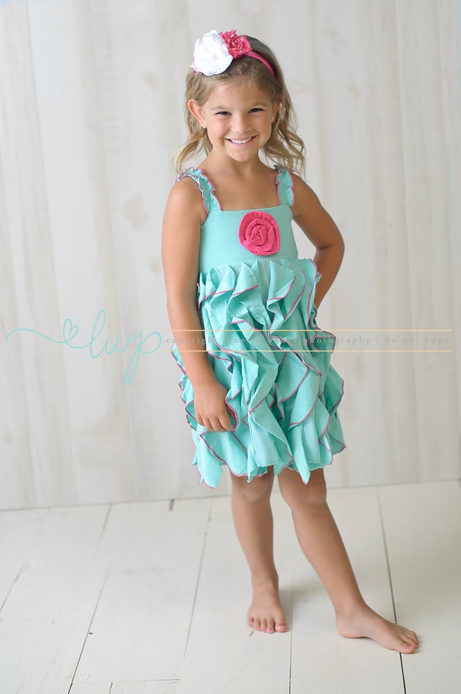 Image of Mint Cascading Dress