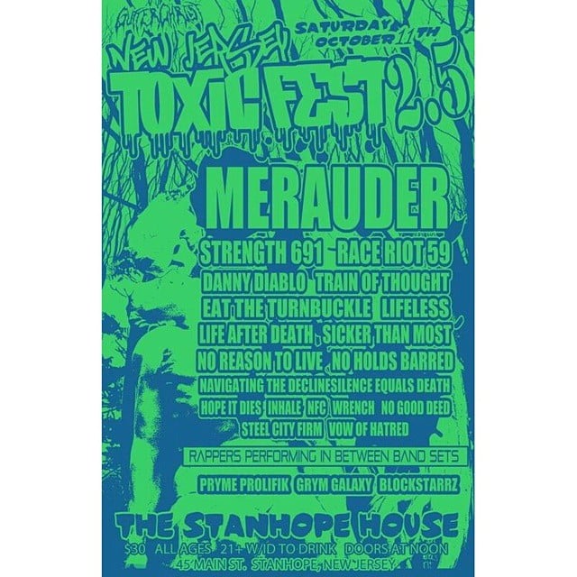 Image of NJ TOXIC FEST 2.5 LIMITED SCREEN PRINTED POSTER