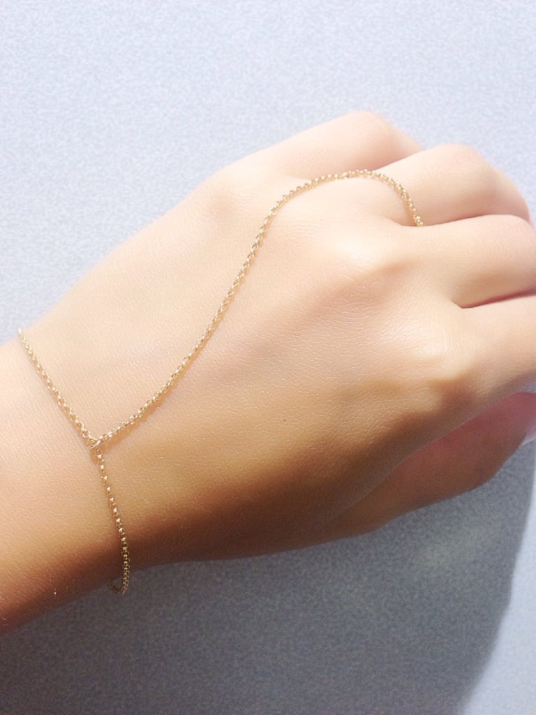 simple hand chain gold