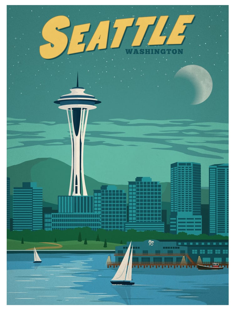 Image of Vintage Seattle Print