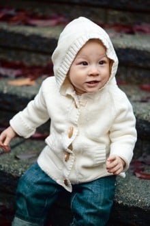 Image of Beba Bean Ivory Toggle Hoodie Sweater