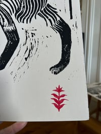 Image 4 of LOBO-GUARÁ • linocut print 