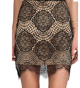 Image of Lace me long time Black Skirt