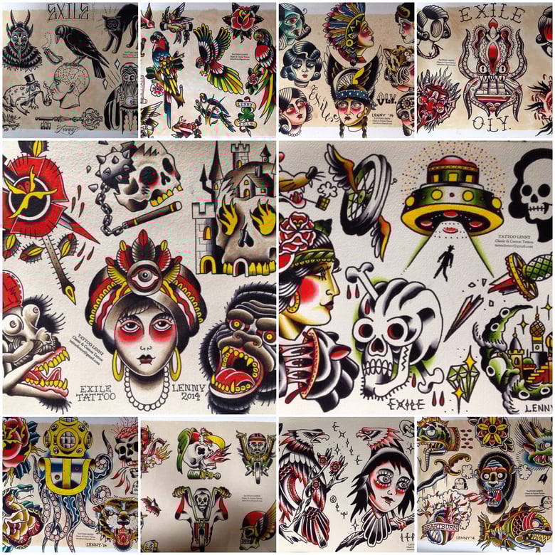 Image of Tattoo Lenny - Exile Flash set 2014
