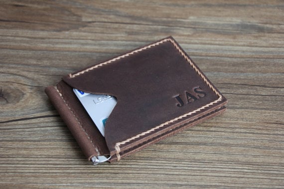 Personalized Wallet Men S Leather Money Clip Wallet Groomsmen Gifts Bifold Distressed Leather R022p - 