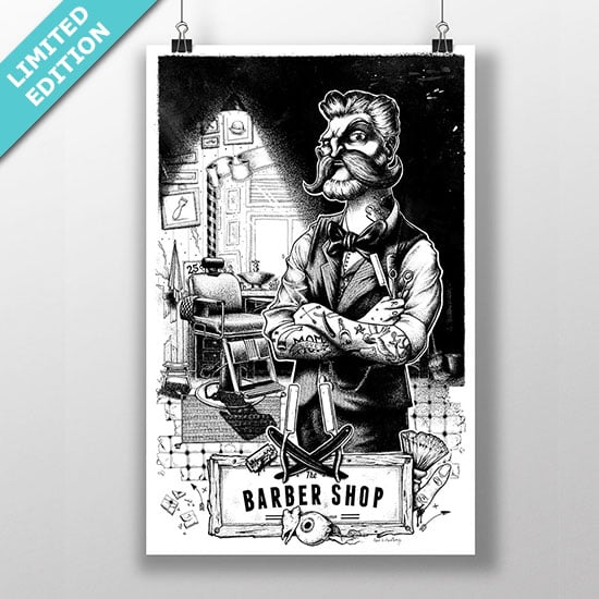 Image of The Barber Shop print