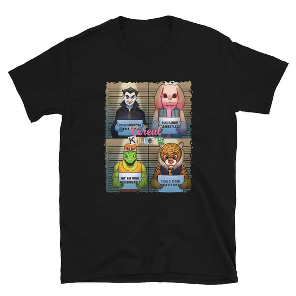 Image of The Cereal Killers Mugshot Lineup T-shirt