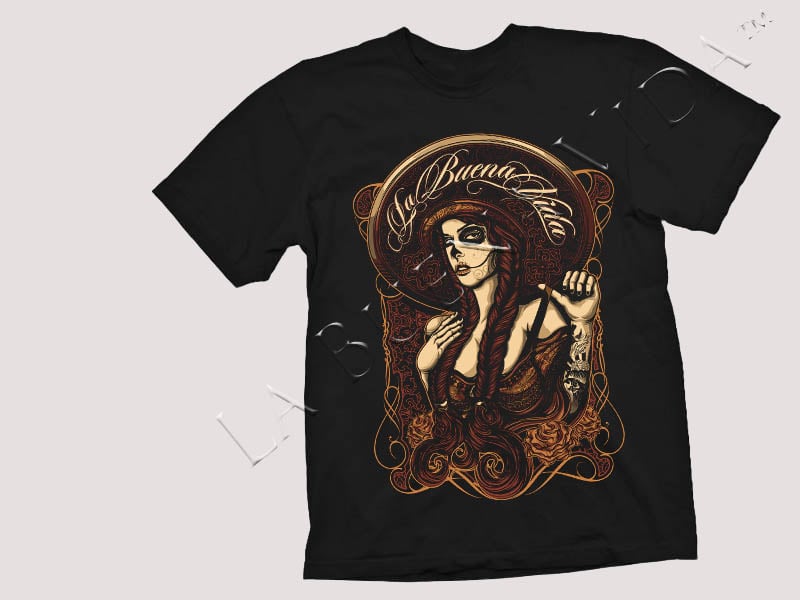 Image of La Buena Vida Sugar Skull shirt