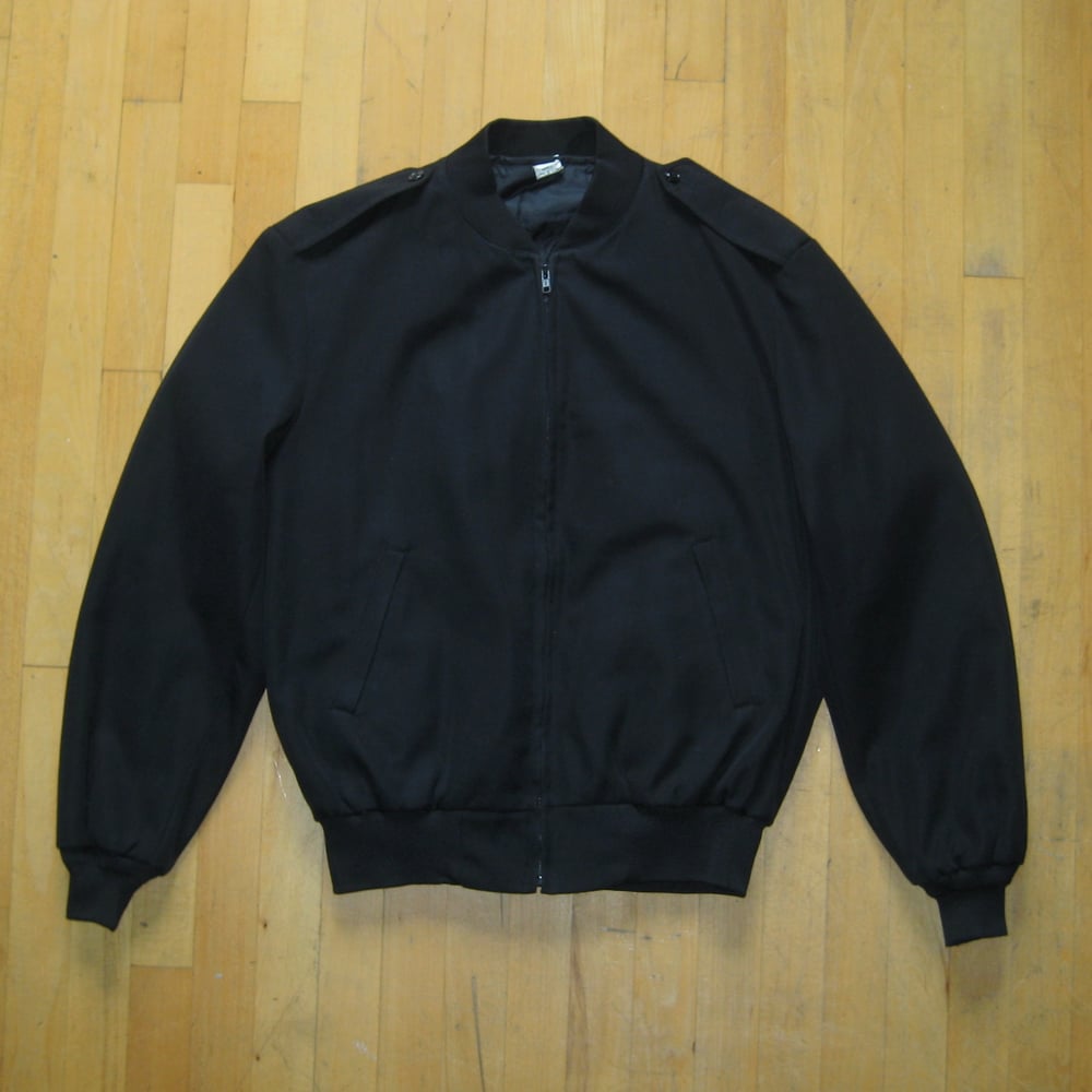 Vintage Neptune Garment Company Black Poly-Wool Blend Jacket w/ Liner ...