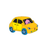 YELLOW CAR STICKER