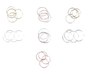 Image of Set de 4 Bagues martelées / Set of 4 fine hammered rings