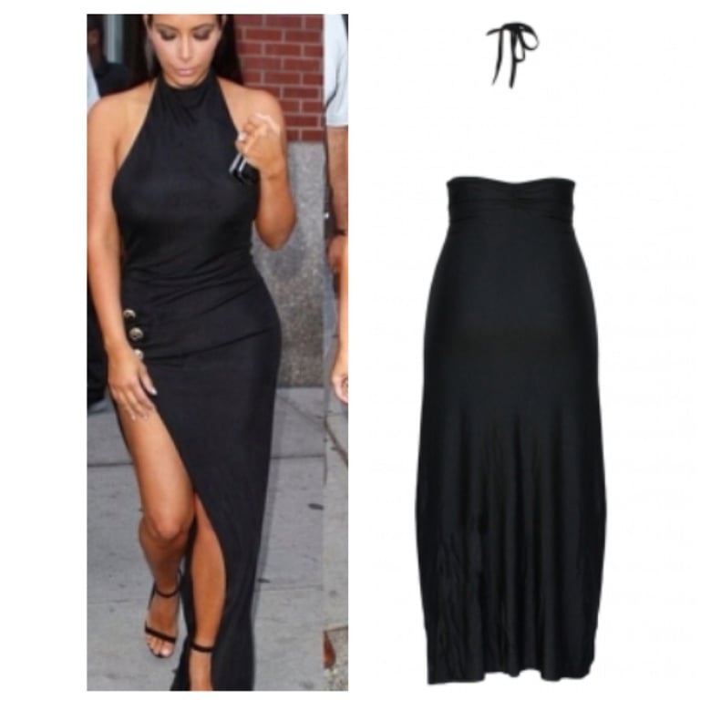 Image of Black Maxi Dress with Side Slits