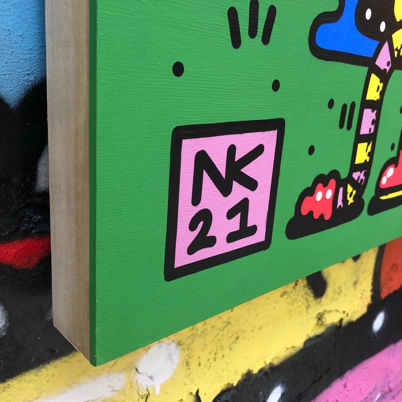 Cosmic Realms Green Original on Birch Ply