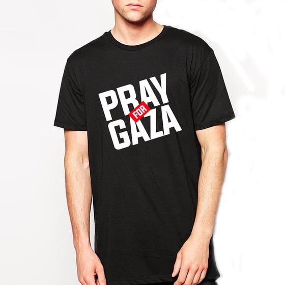 Image of Pray For Gaza T-Shirt - Diamond Black