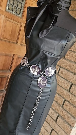 Image of Lauren Faux Leather Midi Dress