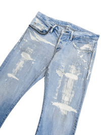 Image 4 of Hysteric Glamour Thrashed/Repaired Studded Pocket Denim - 30