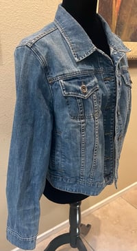 Image 5 of Vintage Blue Denim Jean Jacket Punk Pixie Fairy