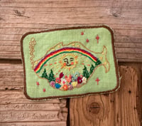 Image 1 of Phish hand stitch patch “ rainbow flower ”