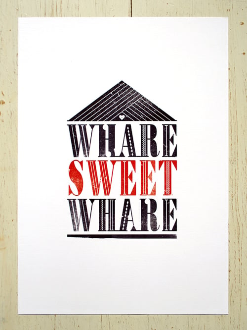 Image of Whare Sweet Whare art print