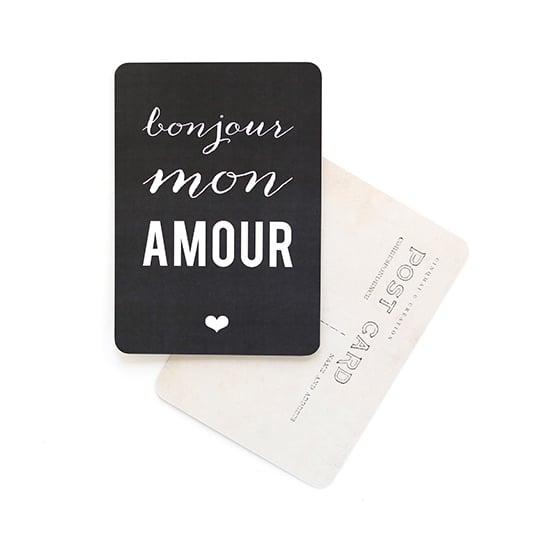 Cinqmai Carte Postale Bonjour Mon Amour Ardoise Cinqmai Carte Postale Bonjour Mon Amour Ardoise