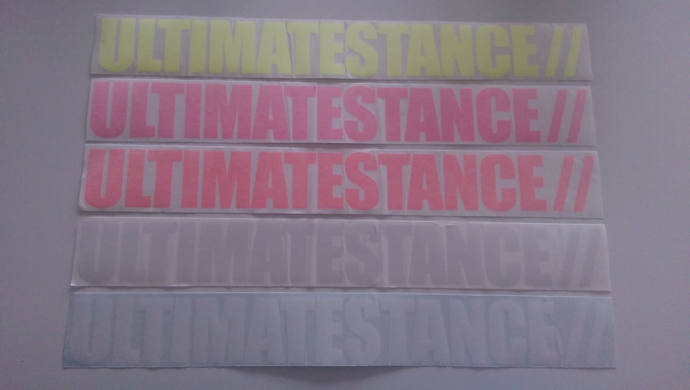 Image of Ultimate Stance - Large Windscreen Sticker