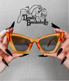 Deadly Bombshell- Orange Cat Eye Sunglasses