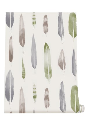 Image of Feathers Wallpaper - British Lichen