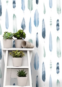 Image 1 of Feathers Wallpaper - Chalkhill Blue