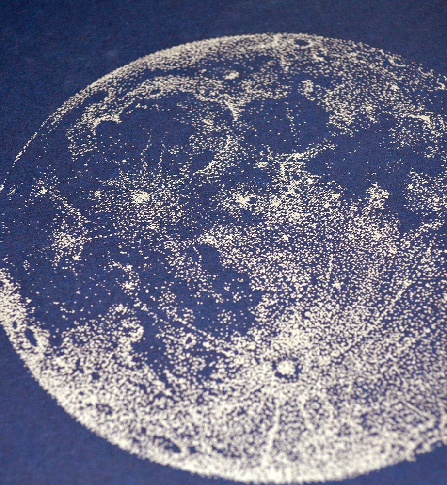 Image of Silver Full Moon - A4