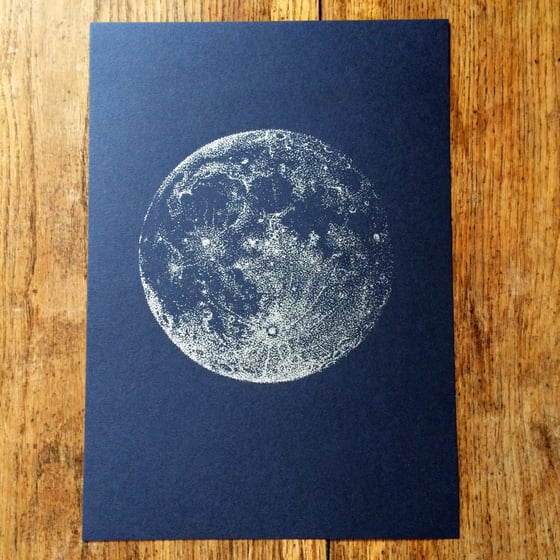 Image of Silver Full Moon - A4