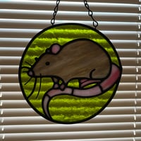 Image 5 of Stained glass little rat suncatcher