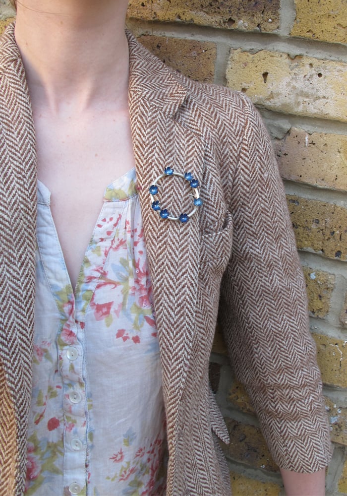 Image of Springtime Forget-me-nots circlet brooch