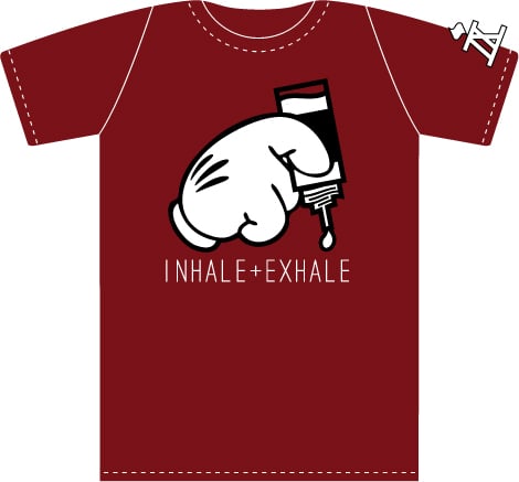 Image of Drippy Fingers T-Shirt - Burgundy