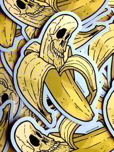 Image of Banana Skull Die Cut Vinyl Sticker