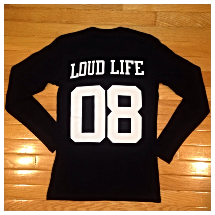 Image of Women's black/white S.O.C. Loudlife Louie long sleeve tee