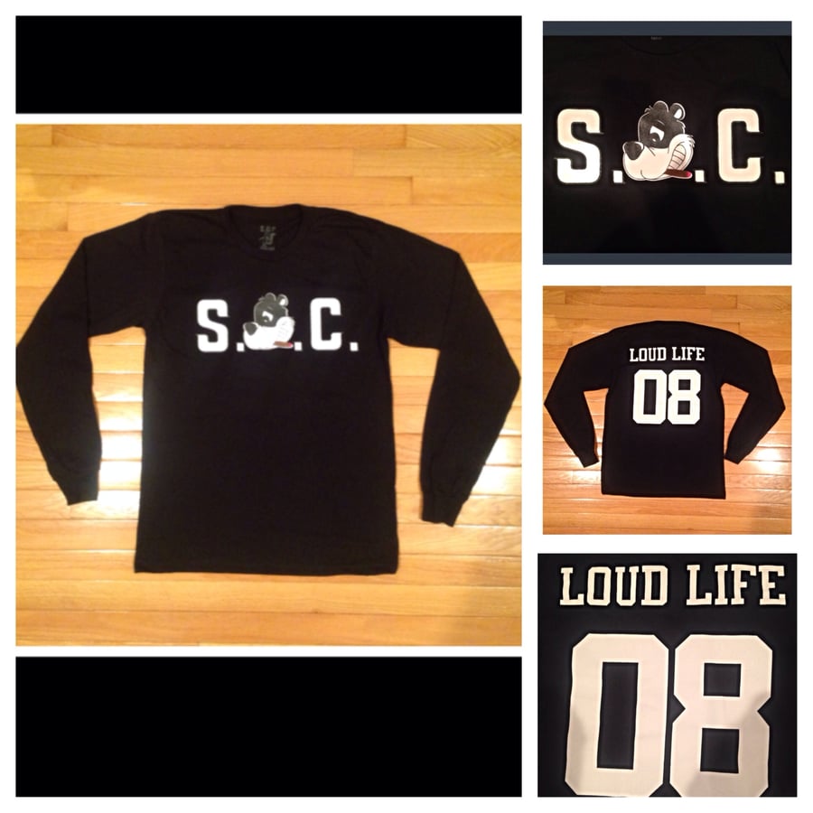 Image of Black/white S.O.C. Loudlife Louie long sleeve tee (men's)