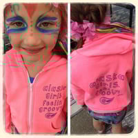 Neon Pink Alaska Girls Feelin Groovy Hoodie