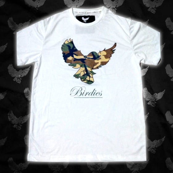 Image of White Camo Birdies T Shirt