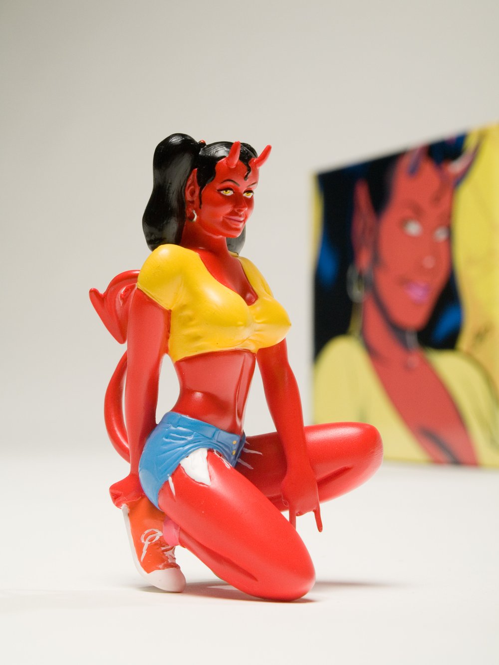 Image of "Pigtails" DEVIL GIRL mini-statue