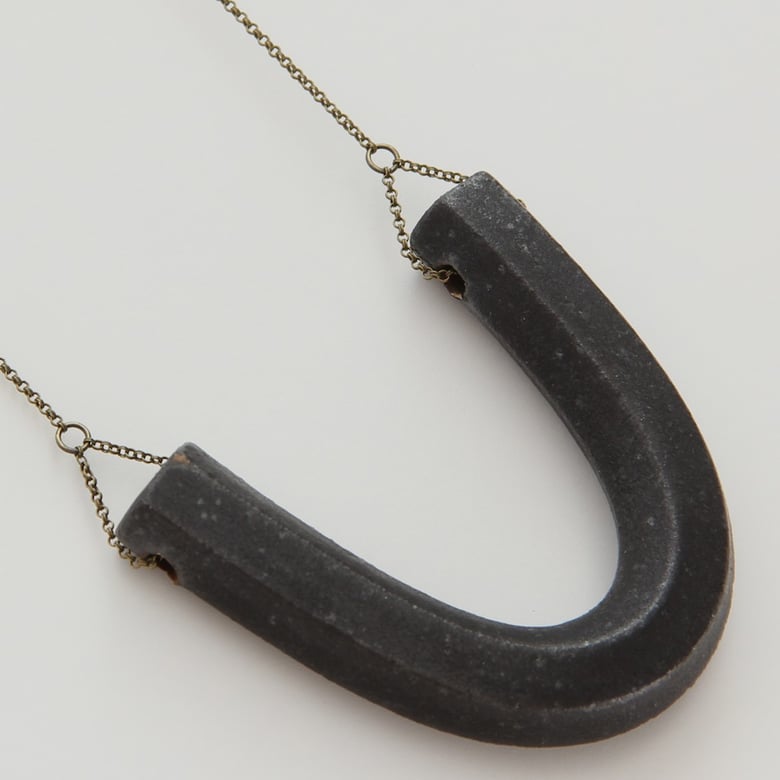 Image of Matte Black U Necklace