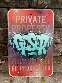 Image 1 of GESER Hand Painted Metal Sign