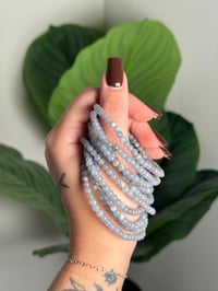 Image 1 of ANGELITE BEADED BRACELETS 3MM
