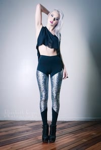 Image 1 of Silver shattered glass leggings