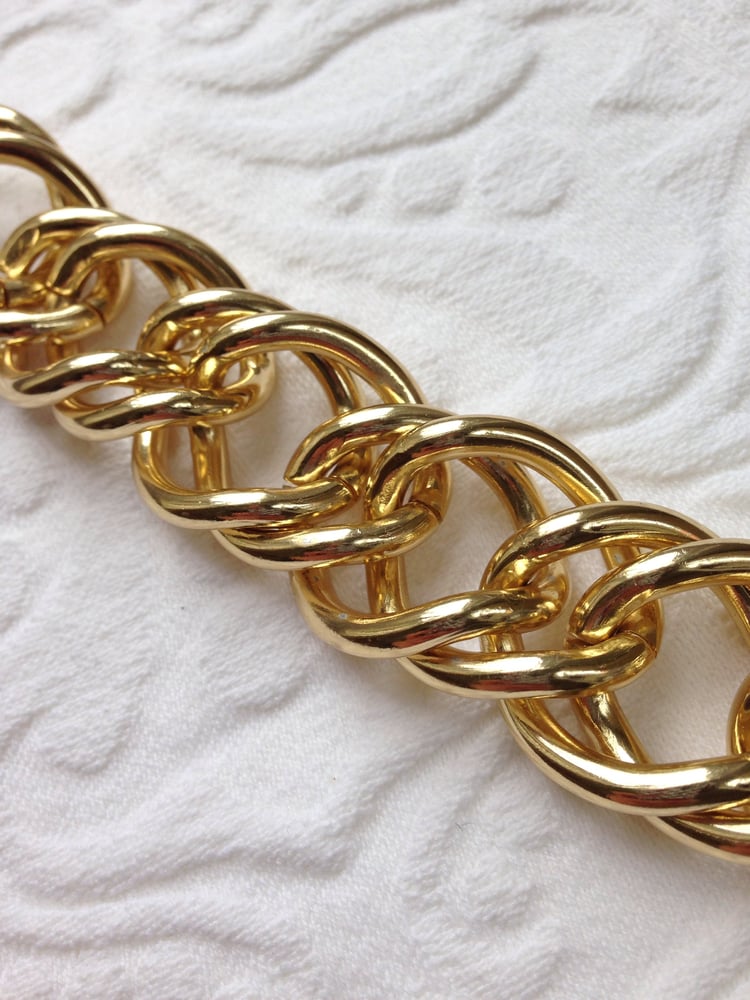 Image of Gold chunk link bracelet