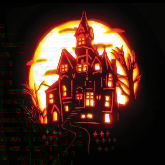 Image of Haunted House Sticker x2