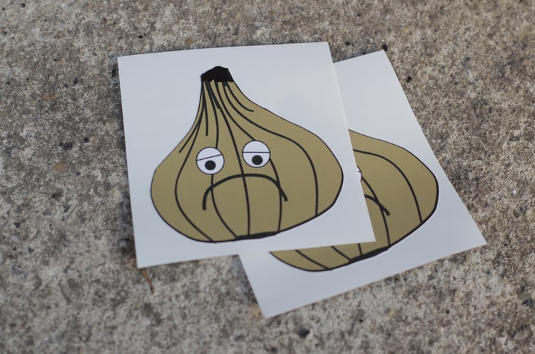 Image of miserable onion sticker