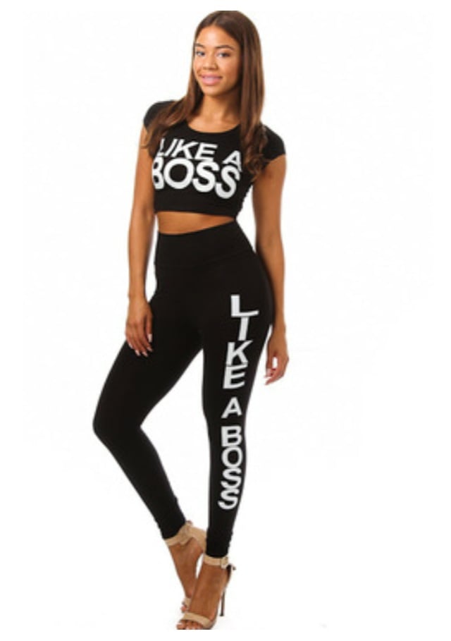 BOSS Printed leggings with logo waist girl white 