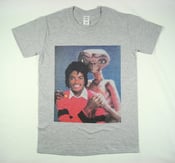 Image of Michael Jackson and E.T. Grey Retro T-shirt