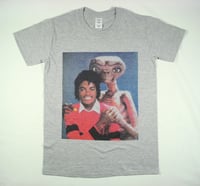 Michael Jackson and E.T. Grey Retro T-shirt